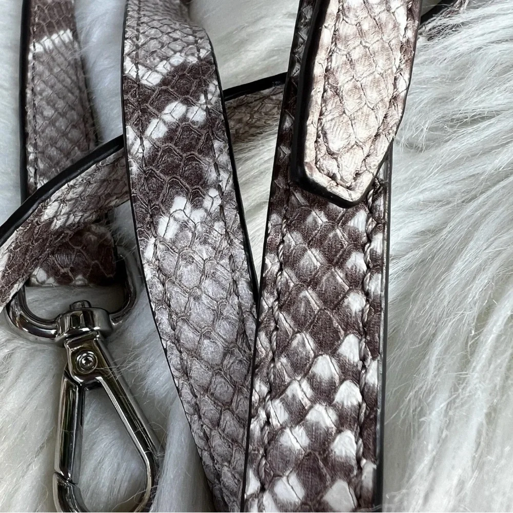 Michael Kors Tan White Snakeskin Leather Adjustable Strap Replacement Crossbody
